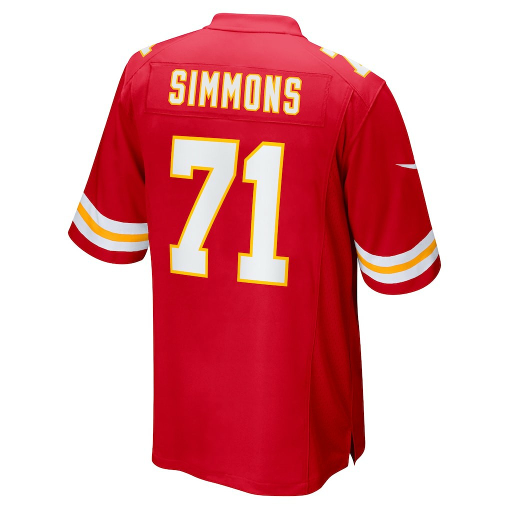 Josh Simmons Kansas City Chiefs 2025 NFL Draft First Round Pick Game Jersey - Red discount