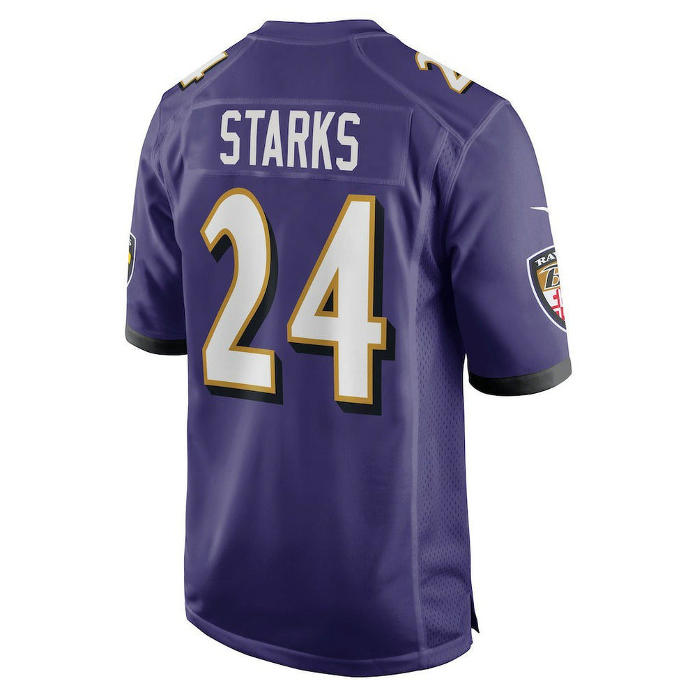 Malaki Starks Baltimore Ravens 2025 NFL Draft First Round Pick Game Jersey - Purple on sale