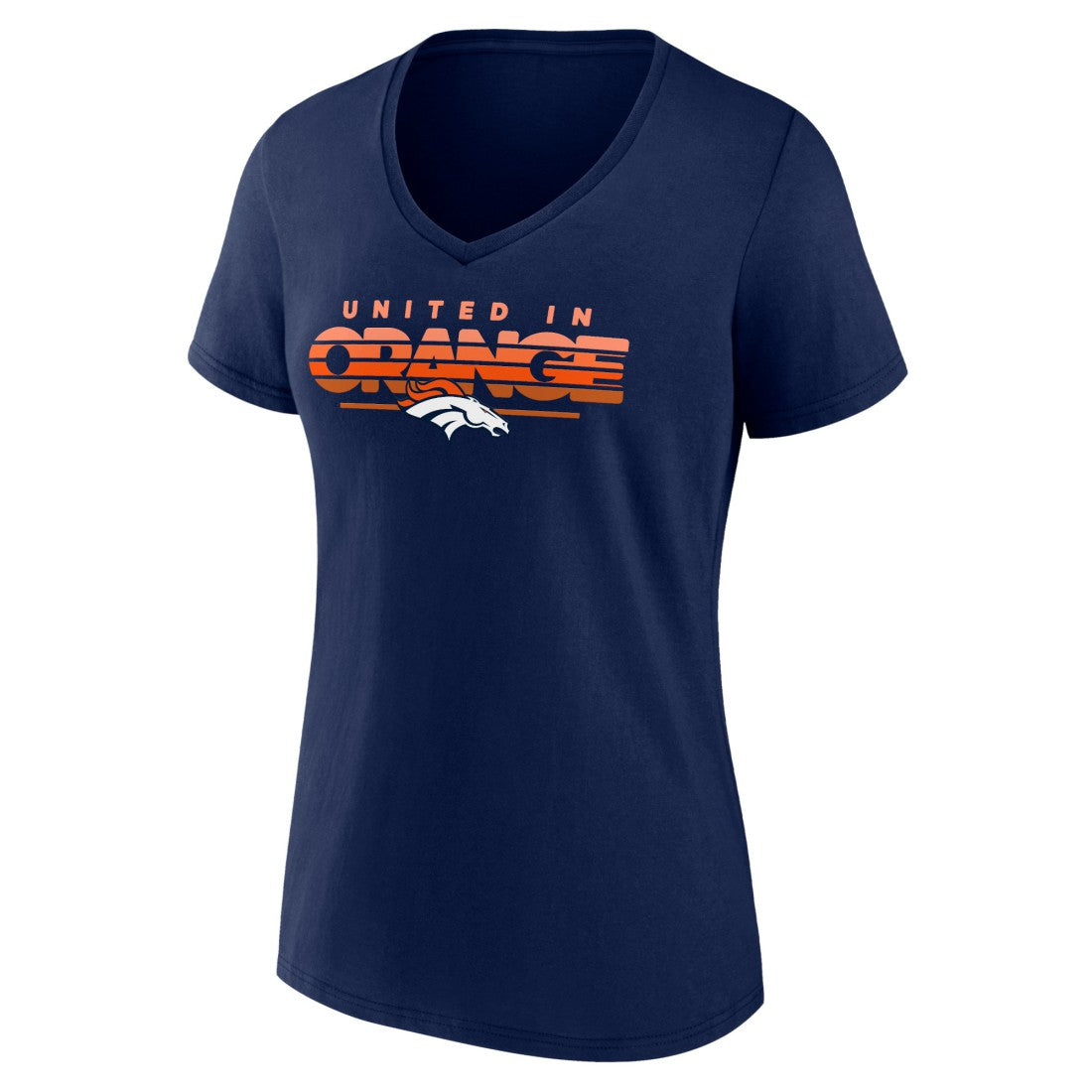 Denver Broncos Women's Defensive Stand V-Neck T-Shirt - Navy outlet