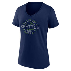 Seattle Seahawks Women's Defensive Stand V-Neck T-Shirt - College Navy sale