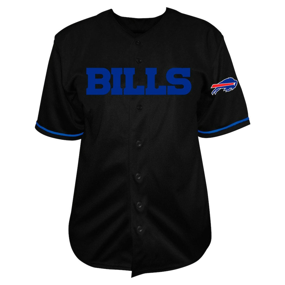 Josh Allen Buffalo Bills Big & Tall Baseball Button-Up Shirt - Black for sale