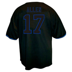 Josh Allen Buffalo Bills Big & Tall Baseball Button-Up Shirt - Black for sale