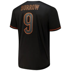 Joe Burrow Cincinnati Bengals Big & Tall Baseball Button-Up Shirt - Black online