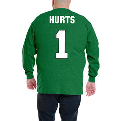 Jalen Hurts Philadelphia Eagles Big & Tall Thermal Waffle Long Sleeve T-Shirt - Kelly Green discount