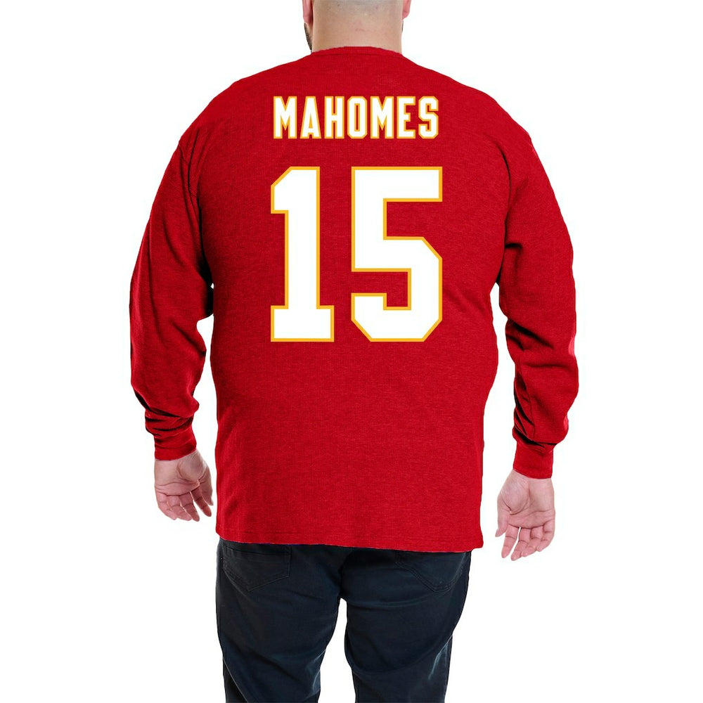 Patrick Mahomes Kansas City Chiefs Big & Tall Thermal Waffle Long Sleeve T-Shirt - Red online