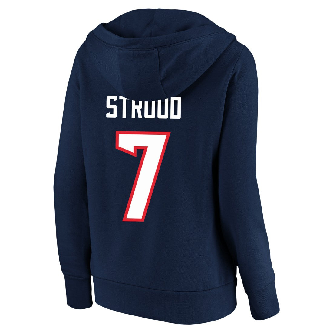 C.J. Stroud Houston Texans Women's Plus Size Player Name & Number V-Neck Pullover Hoodie - Navy online