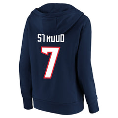 C.J. Stroud Houston Texans Women's Plus Size Player Name & Number V-Neck Pullover Hoodie - Navy online