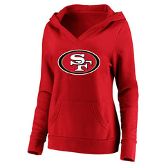 Christian McCaffrey San Francisco 49ers Women's Plus Size Player Name & Number V-Neck Pullover Hoodie - Scarlet cheap