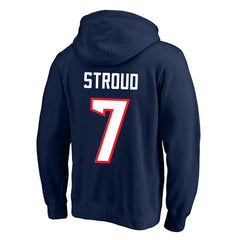 C.J. Stroud Houston Texans Big & Tall Name & Number Fleece Pullover Hoodie - Navy cheap