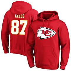 Travis Kelce Kansas City Chiefs Big & Tall Name & Number Fleece Pullover Hoodie - Red online