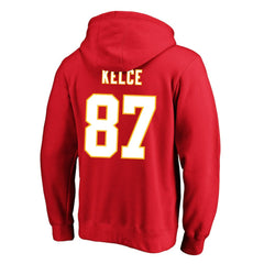Travis Kelce Kansas City Chiefs Big & Tall Name & Number Fleece Pullover Hoodie - Red online
