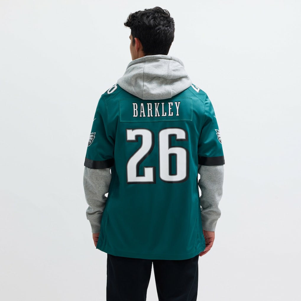 Saquon Barkley Philadelphia Eagles Game Player Jersey - Midnight Green sale