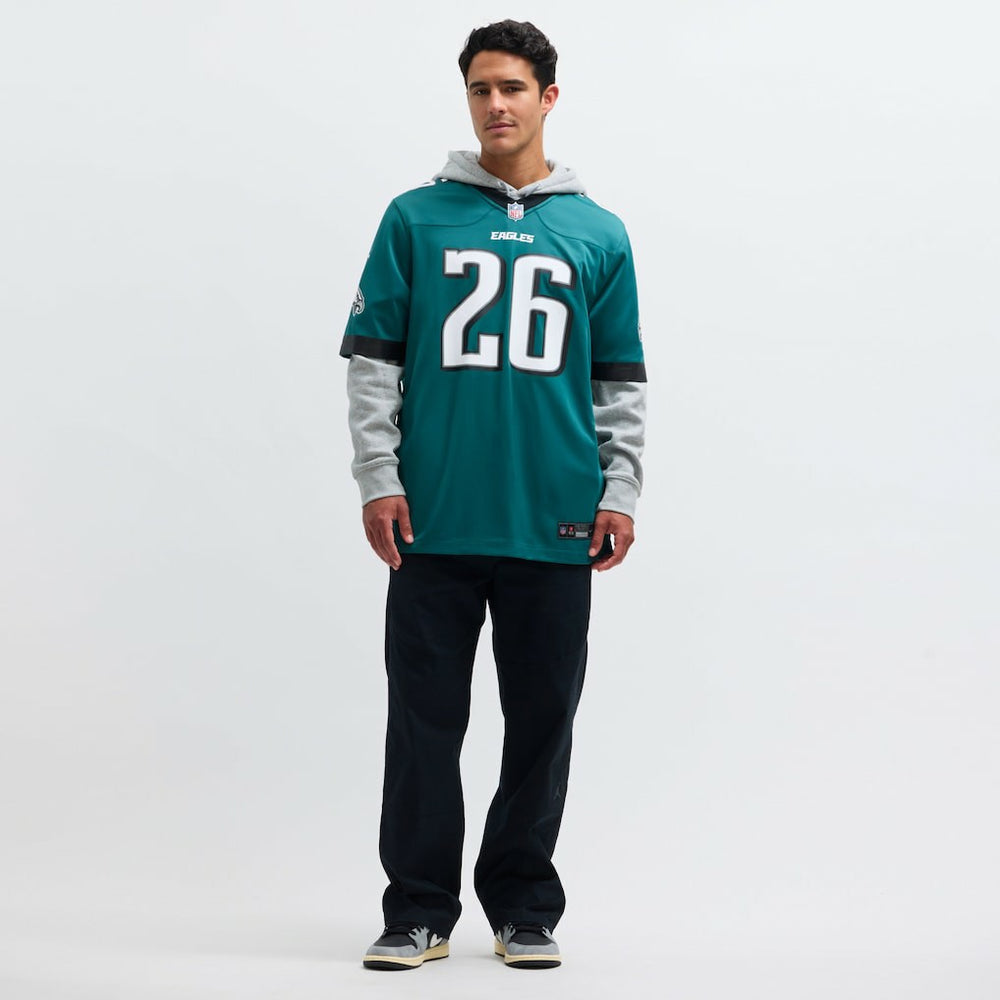 Saquon Barkley Philadelphia Eagles Game Player Jersey - Midnight Green sale