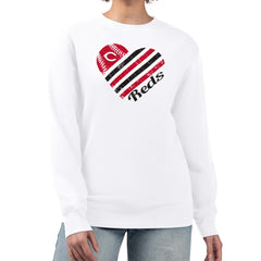 Cincinnati Reds G-III 4Her by Carl Banks Women's Heart Logo Fleece Pullover Sweatshirt White