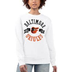 Baltimore Orioles G-III 4Her by Carl Banks Women's Team Logo Fleece Pullover Sweatshirt White