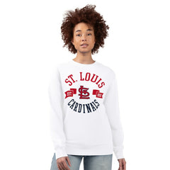 St. Louis Cardinals G-III 4Her by Carl Banks Women's Team Logo Fleece Pullover Sweatshirt White