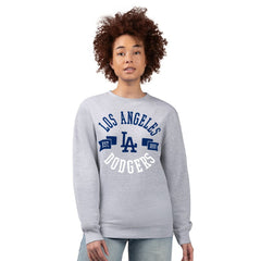 Los Angeles Dodgers G-III 4Her by Carl Banks Women's Team Logo Fleece Pullover Sweatshirt Heather Gray