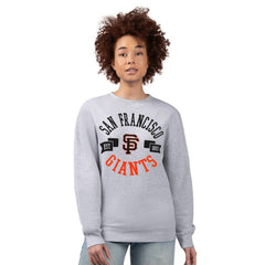 San Francisco Giants G-III 4Her by Carl Banks Women's Team Logo Fleece Pullover Sweatshirt Heather Gray