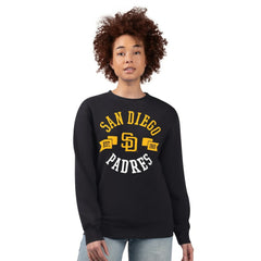 San Diego Padres G-III 4Her by Carl Banks Women's Team Logo Fleece Pullover Sweatshirt Black