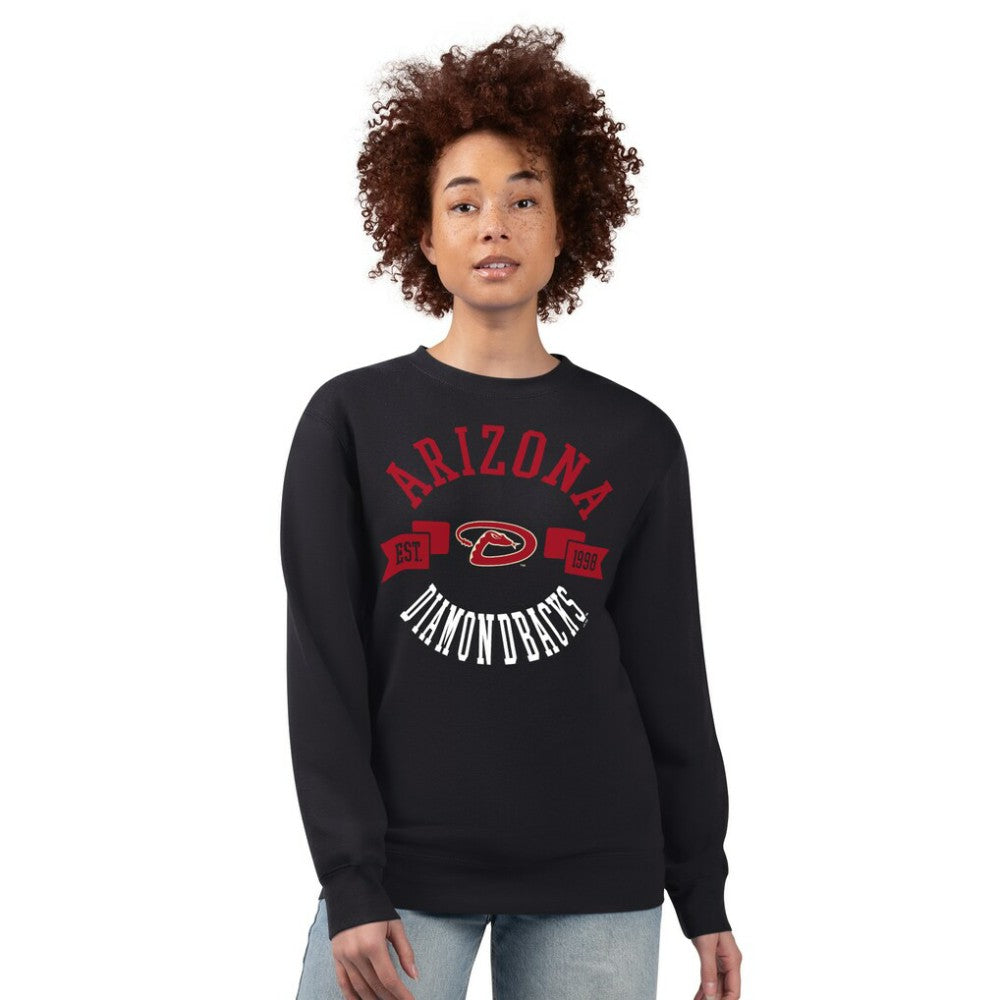 Arizona Diamondbacks G-III 4Her by Carl Banks Women's Team Logo Fleece Pullover Sweatshirt Black