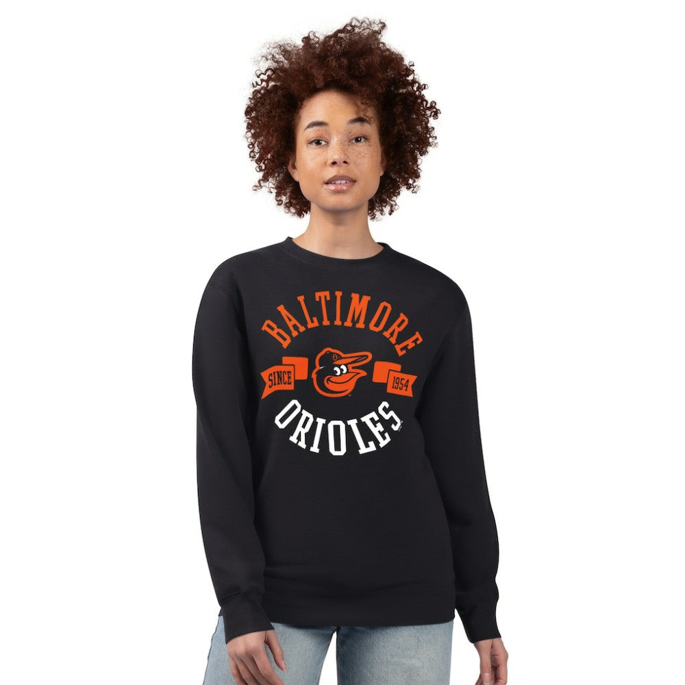 Baltimore Orioles G-III 4Her by Carl Banks Women's Team Logo Fleece Pullover Sweatshirt Black