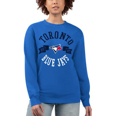 Toronto Blue Jays G-III 4Her by Carl Banks Women's Team Logo Fleece Pullover Sweatshirt Royal