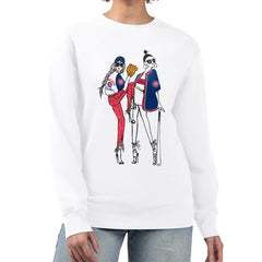 Chicago Cubs G-III 4Her by Carl Banks Women's Baseball Girls Fleece Pullover Sweatshirt White