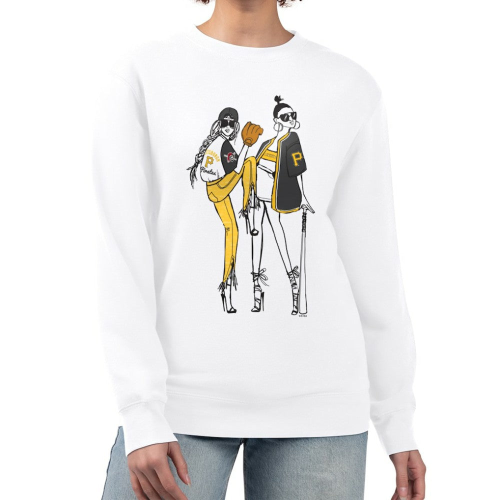 Pittsburgh Pirates G-III 4Her by Carl Banks Women's Baseball Girls Fleece Pullover Sweatshirt White