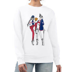 Texas Rangers G-III 4Her by Carl Banks Women's Baseball Girls Fleece Pullover Sweatshirt White