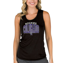 Colorado Rockies Concepts Sport Women's Marathon Racerback Tank Top Black