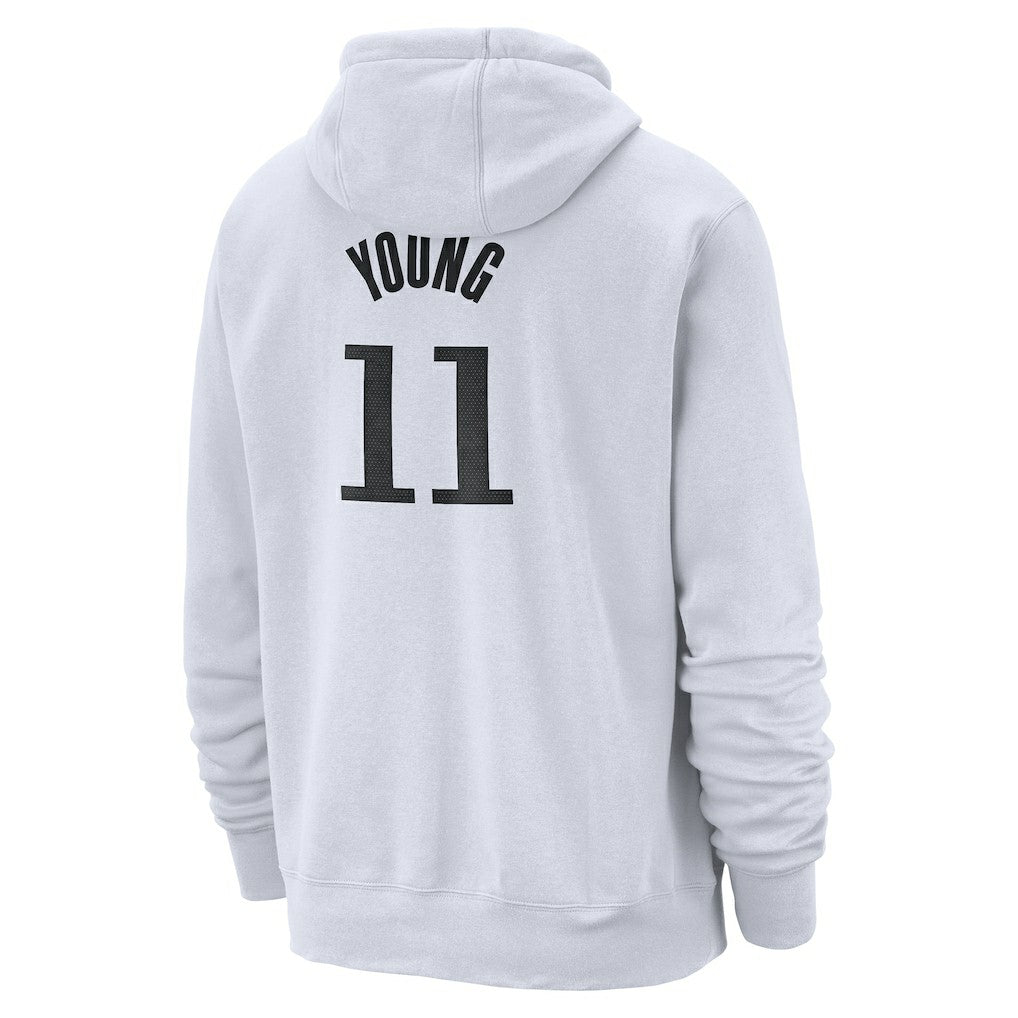 Trae Young Atlanta Hawks 2024/25 Name & Number Pullover Hoodie - White online