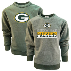 Green Bay Packers Wes & Willy Youth Reversible Fleece Pullover Sweatshirt - Green discount
