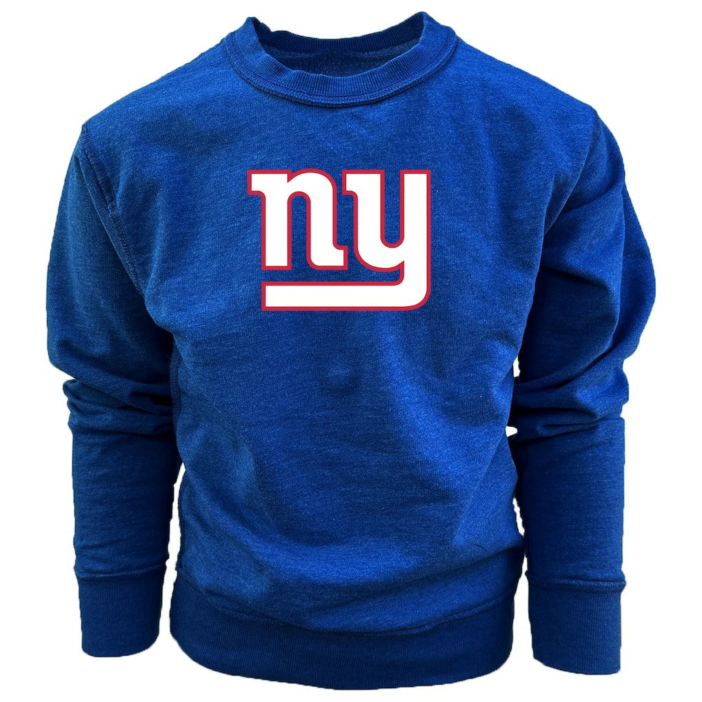 New York Giants Wes & Willy Youth Reversible Fleece Pullover Sweatshirt - Royal discount