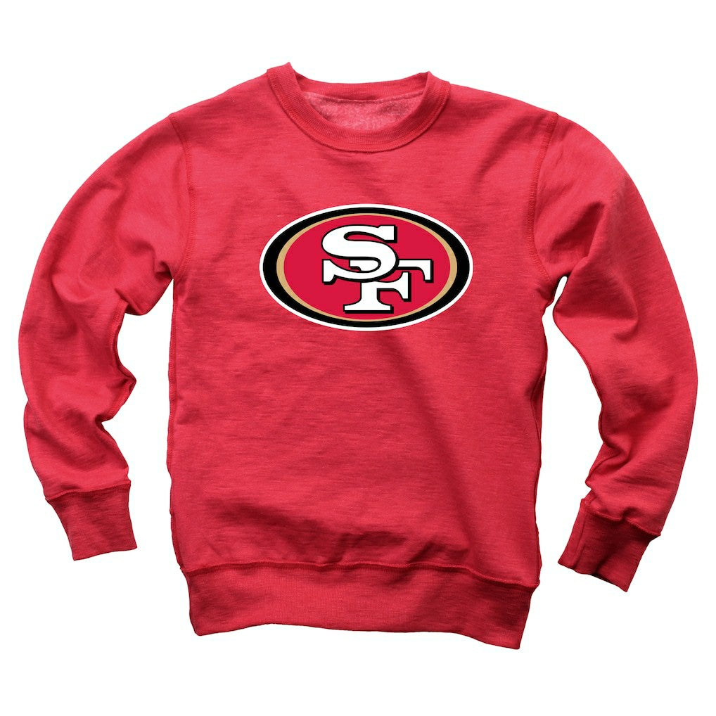 San Francisco 49ers Wes & Willy Youth Reversible Fleece Pullover Sweatshirt - Scarlet discount