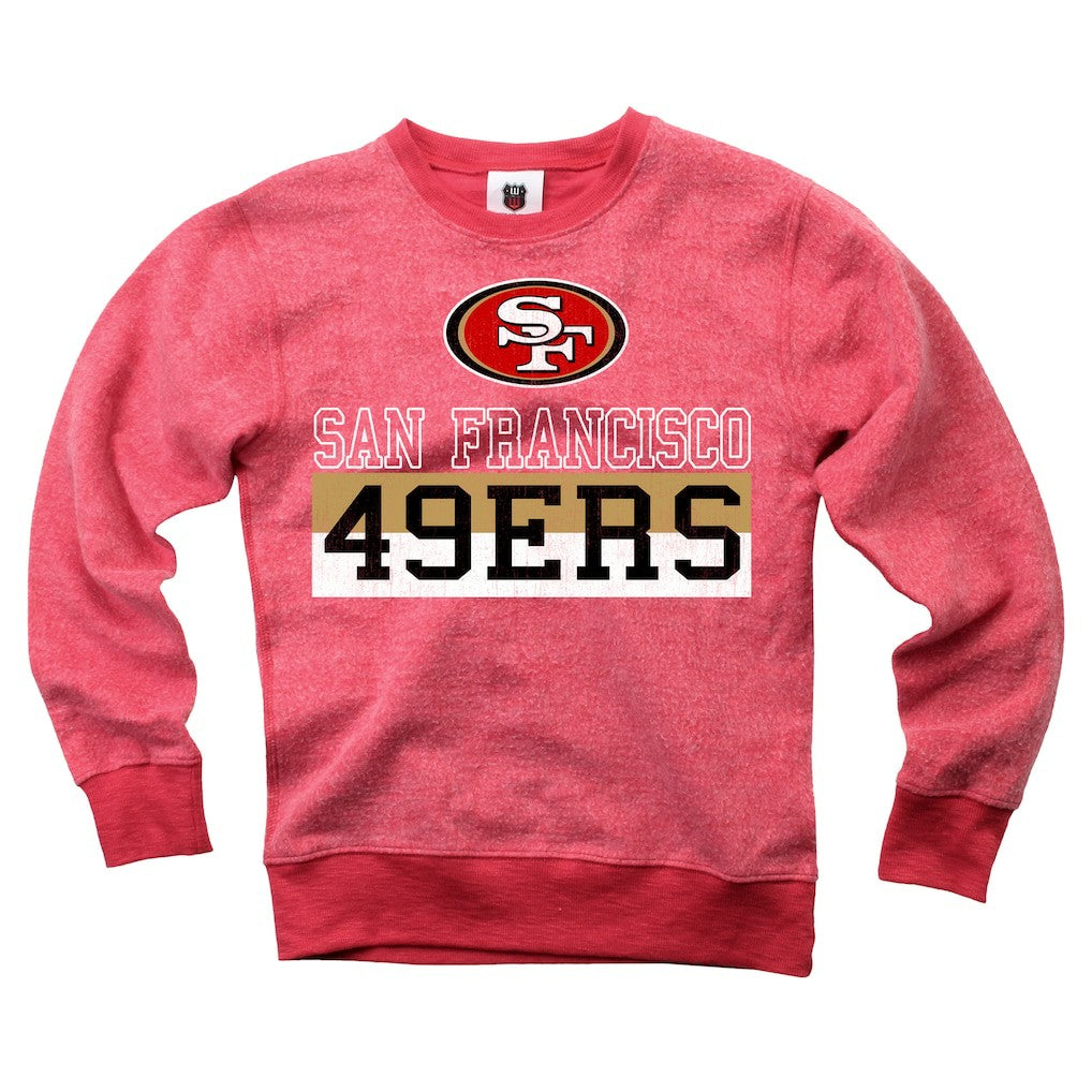 San Francisco 49ers Wes & Willy Youth Reversible Fleece Pullover Sweatshirt - Scarlet discount