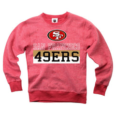 San Francisco 49ers Wes & Willy Youth Reversible Fleece Pullover Sweatshirt - Scarlet discount