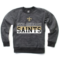 New Orleans Saints Wes & Willy Youth Reversible Fleece Pullover Sweatshirt - Black for sale