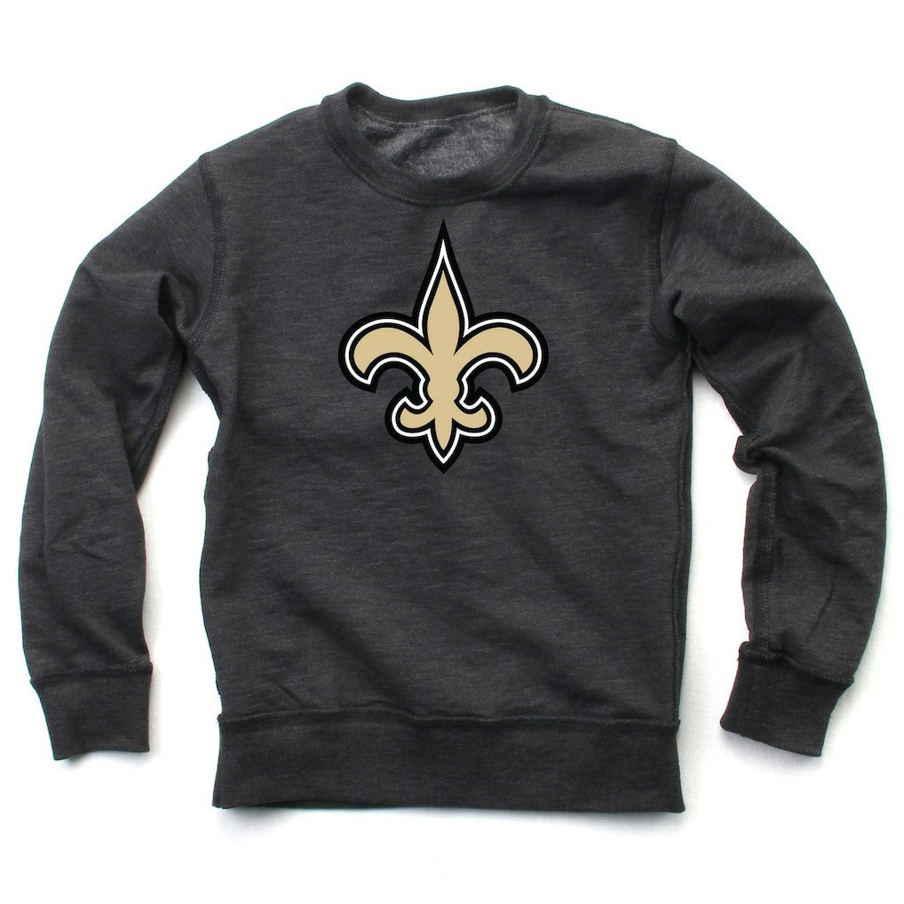 New Orleans Saints Wes & Willy Youth Reversible Fleece Pullover Sweatshirt - Black for sale