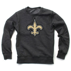 New Orleans Saints Wes & Willy Youth Reversible Fleece Pullover Sweatshirt - Black for sale