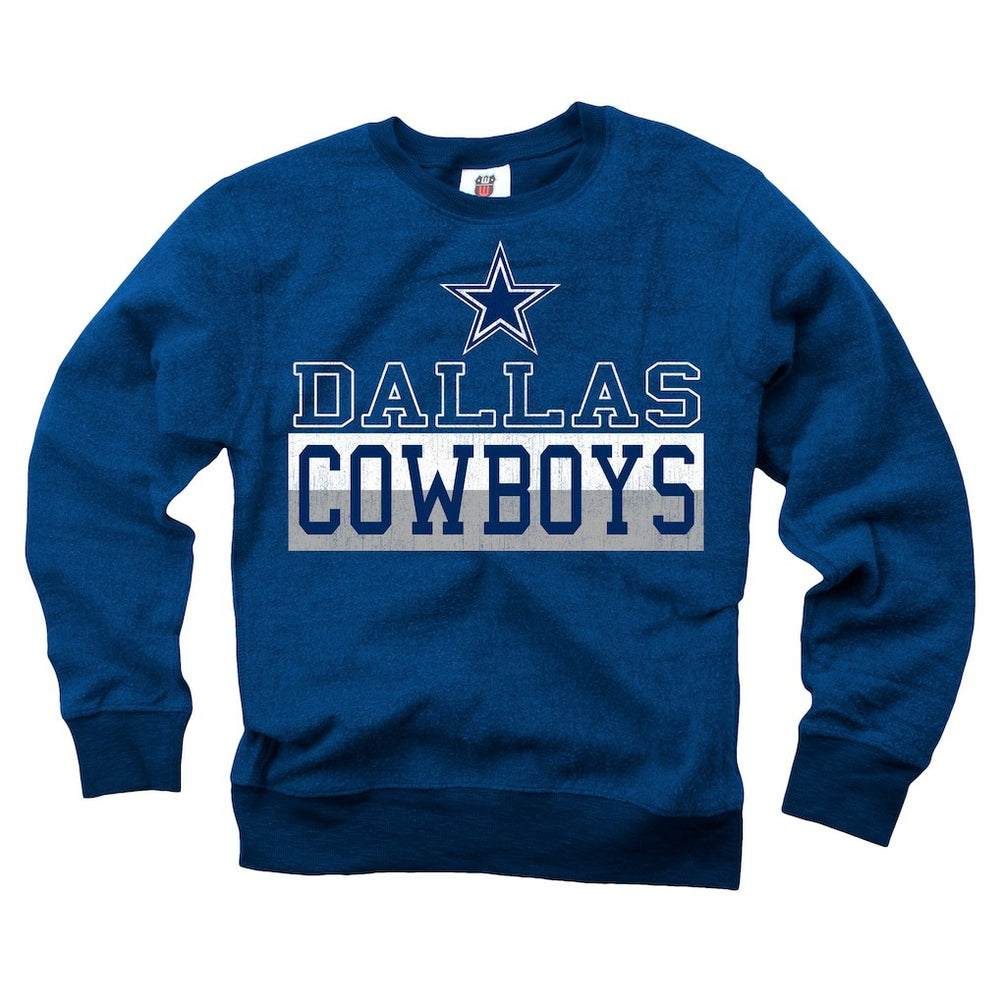 Dallas Cowboys Wes & Willy Youth Reversible Fleece Pullover Sweatshirt - Navy for sale