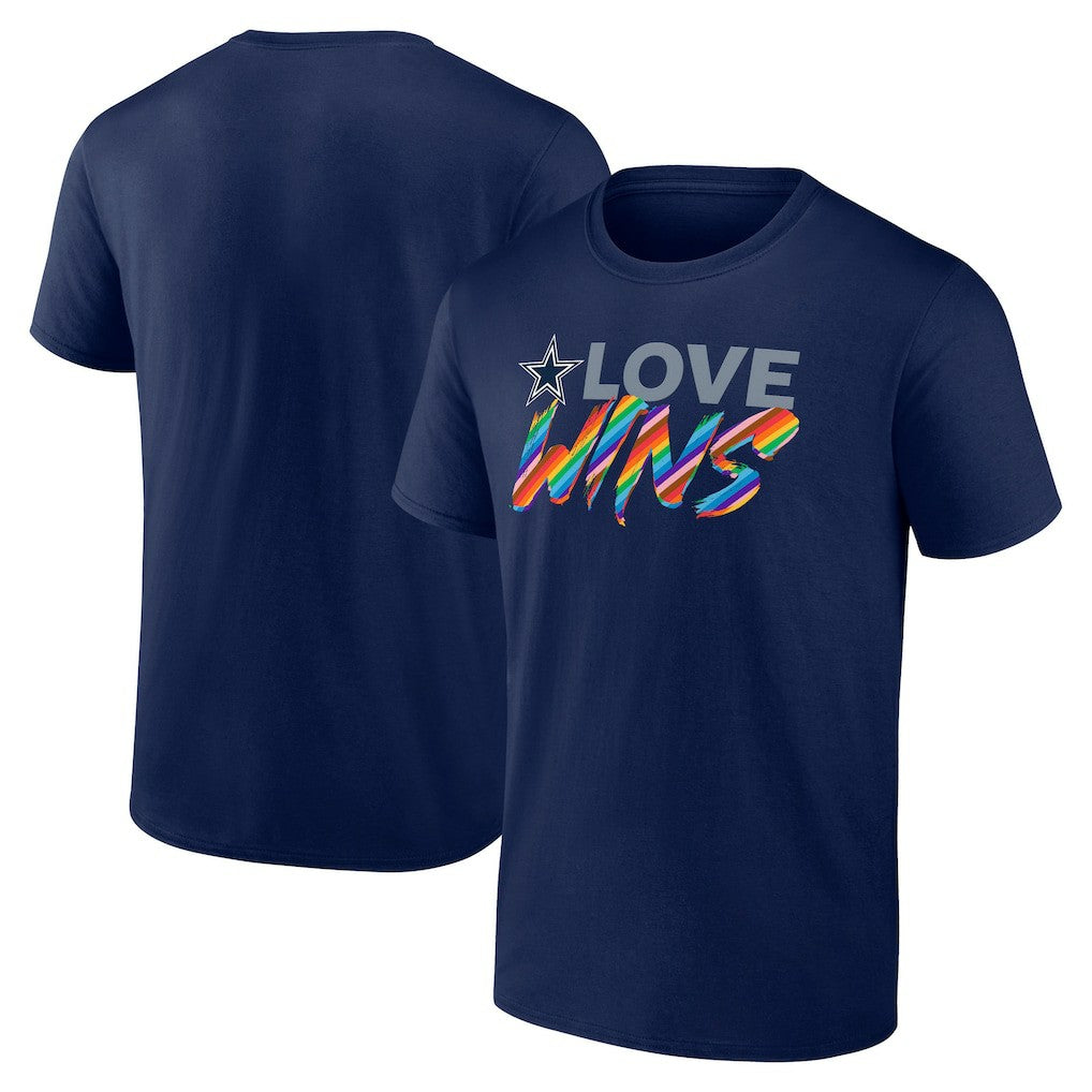 Dallas Cowboys Love Wins T-Shirt - Navy for sale