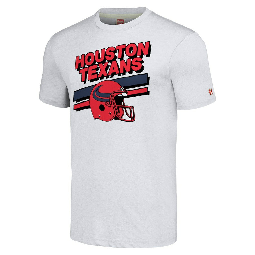 Houston Texans Homage Unisex Striped Tri-Blend T-Shirt - Gray discount