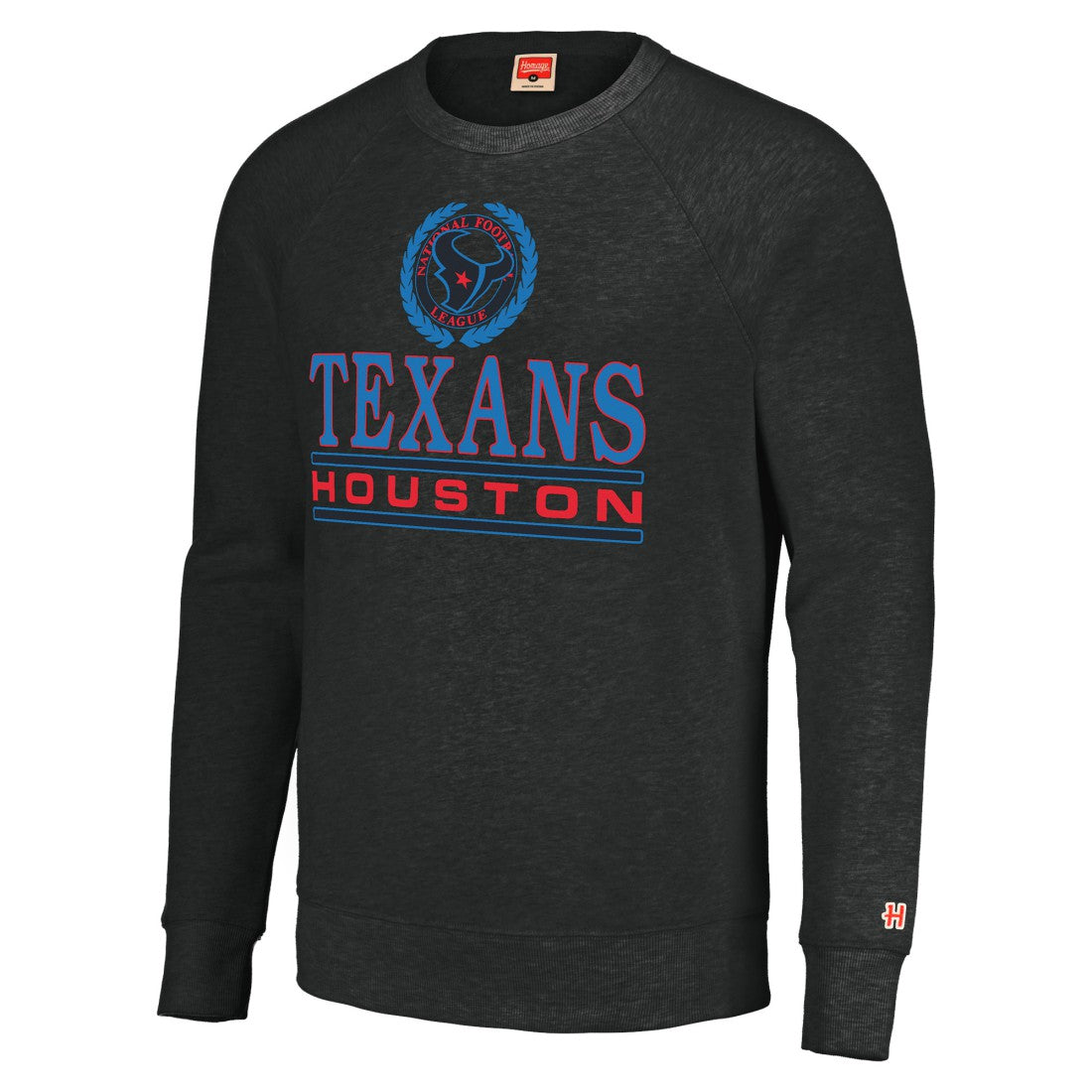 Houston Texans Homage Unisex Color Rush Crest Tri-Blend Pullover Sweatshirt - Charcoal on sale