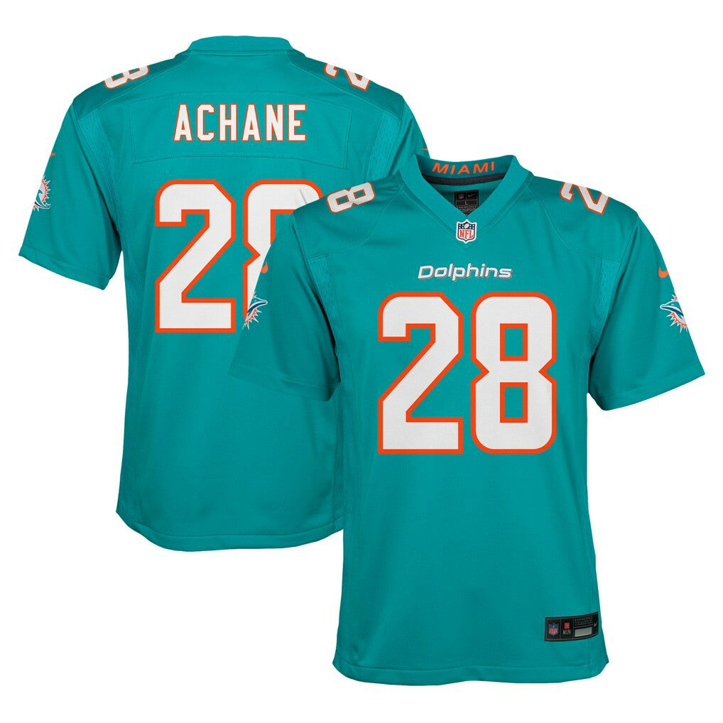 De’Von Achane Miami Dolphins Youth Game Jersey - Aqua on sale