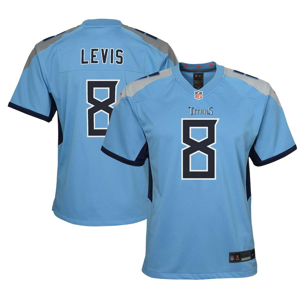 Will Levis Tennessee Titans Youth Game Jersey - Light Blue for sale