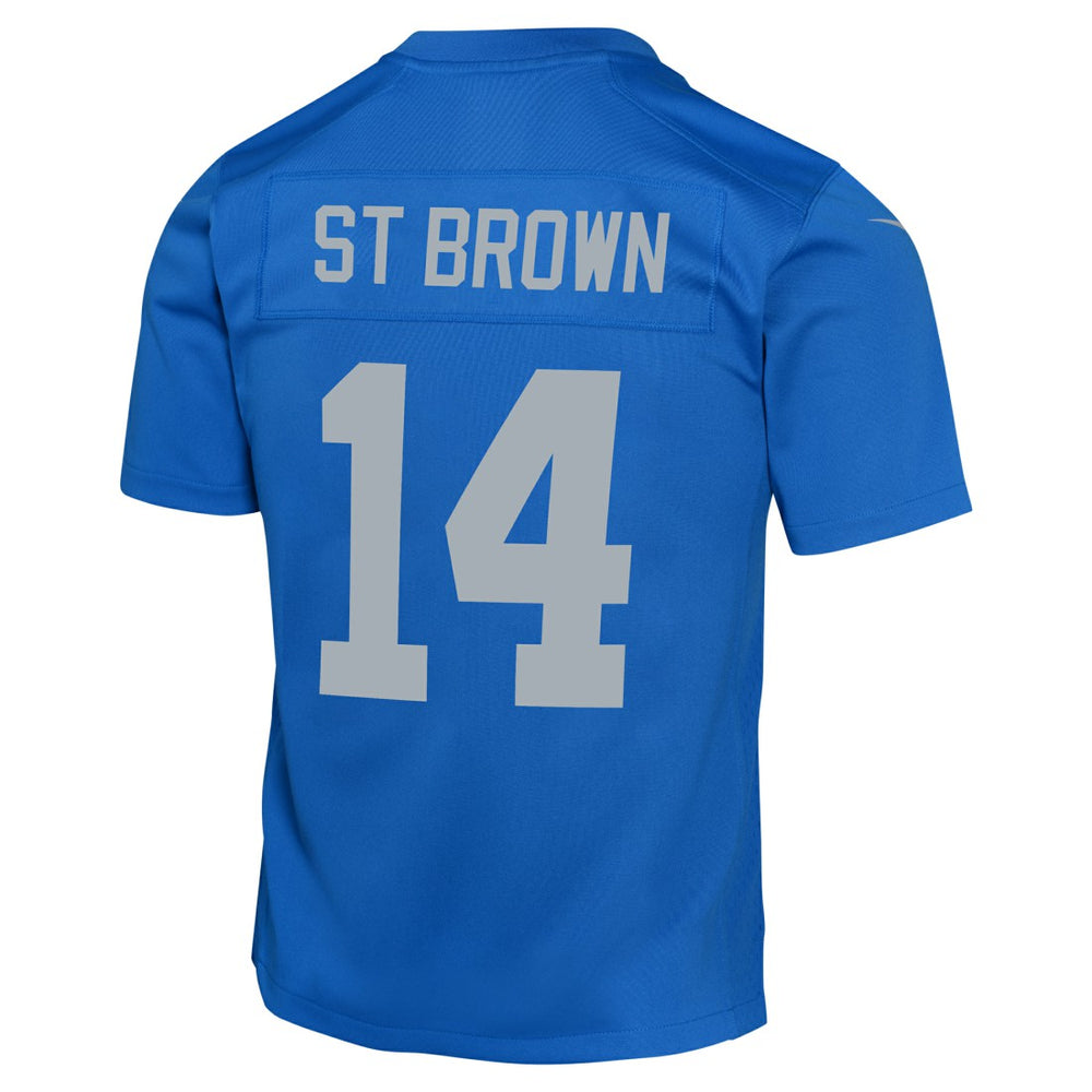 Amon-Ra St. Brown Detroit Lions Youth Game Jersey - Blue for sale
