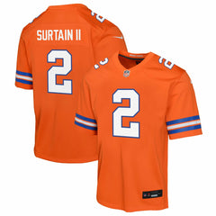 Patrick Surtain II Denver Broncos Youth Game Jersey - Orange sale