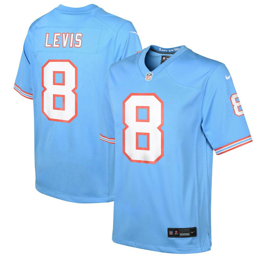Will Levis Tennessee Titans Youth Game Jersey - Light Blue discount