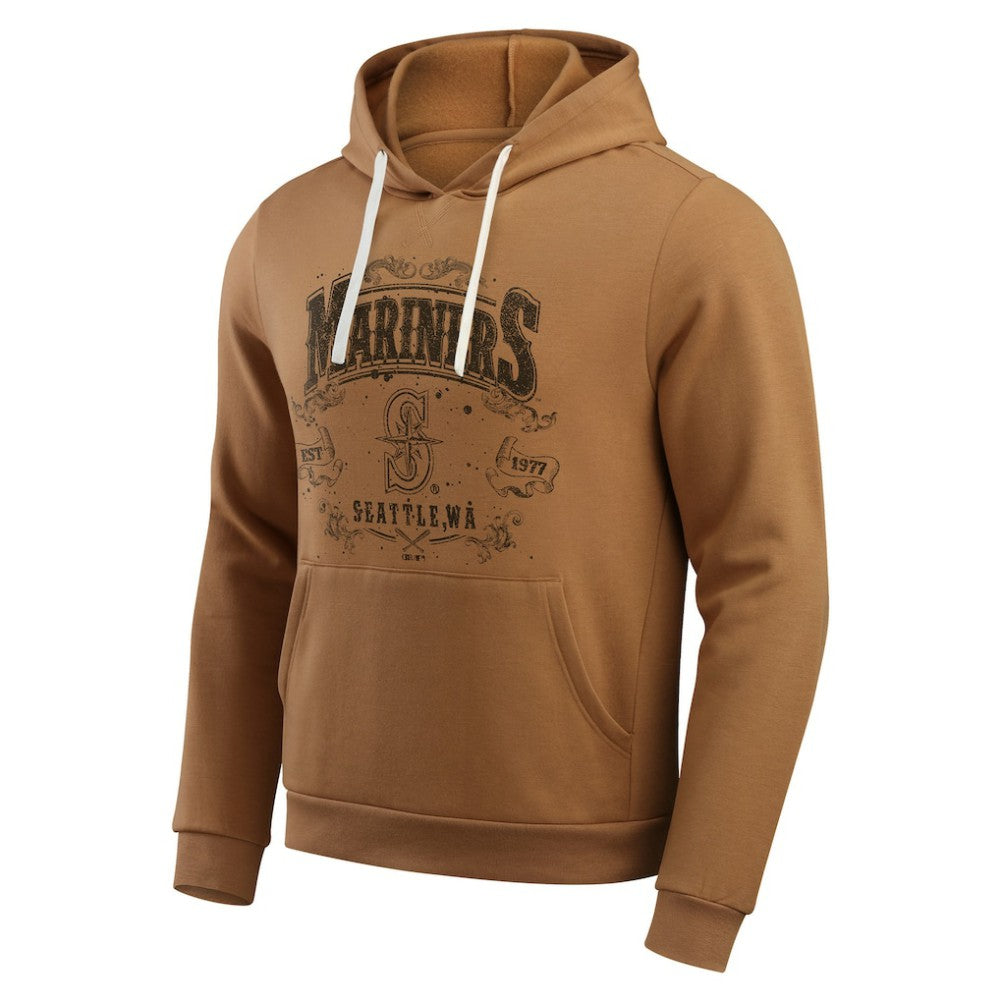 Seattle Mariners Darius Rucker Collection Camp Fleece Pullover Hoodie  Tan