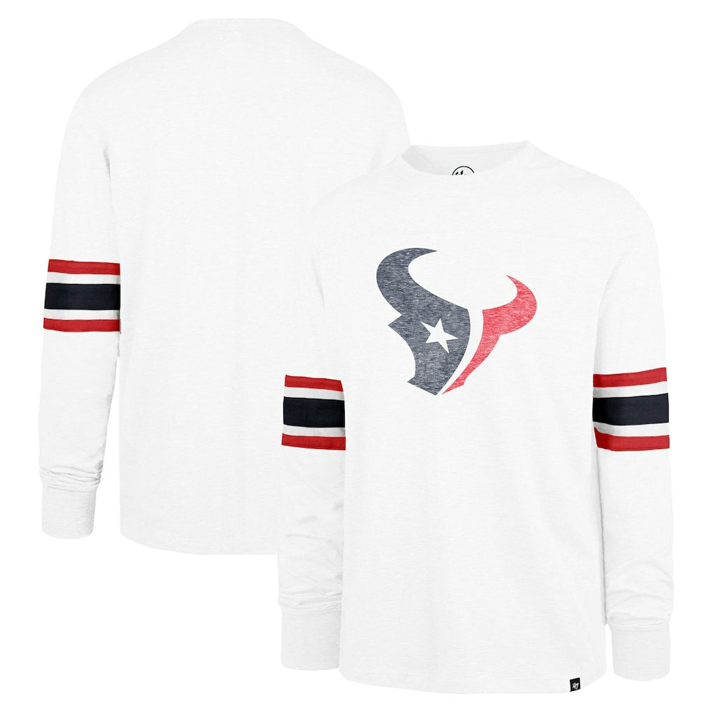 Houston Texans '47 Gridiron Premier Brex Long Sleeve T-Shirt - White discount